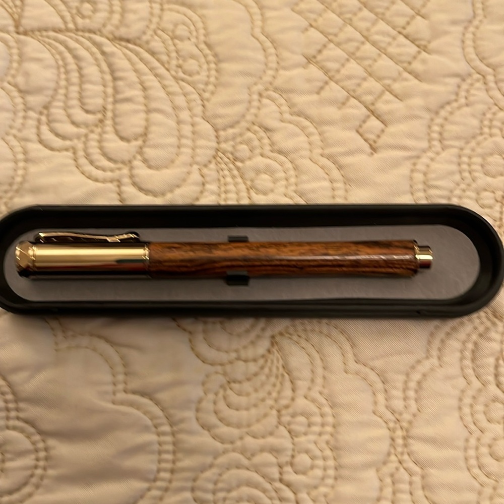 Hand Turned Black Ink Pen